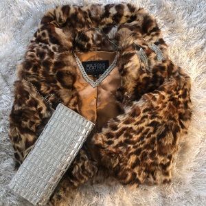 Wilsons Leather Leopard Print Fur Coat